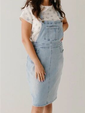 Main Street Exchange Emerson Denim Skirt Overalls